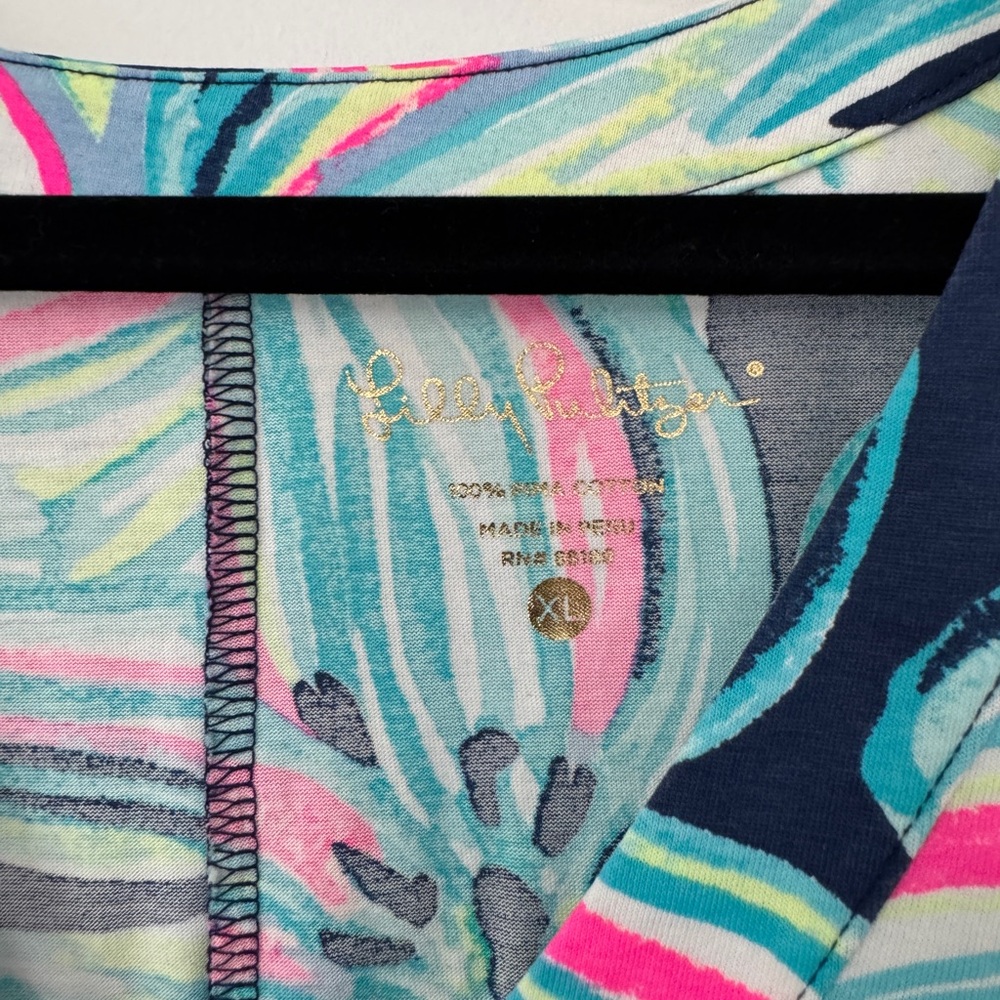 Lilly Pulitzer Amina Dress High Tide Dancing Lady XL - Picture 3 of 6